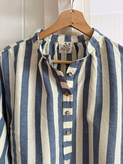 Soho blouse - Amalfi blue stripes