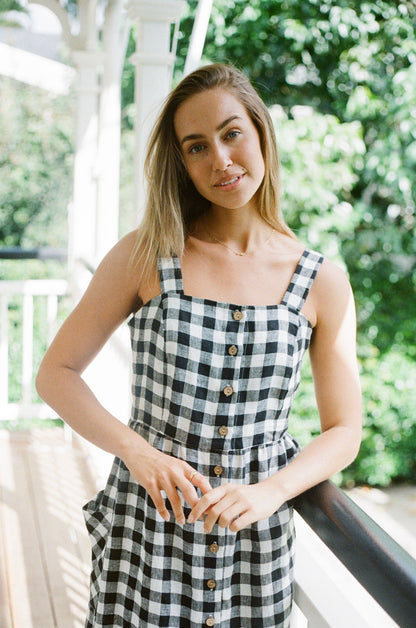 Edie dress - black gingham