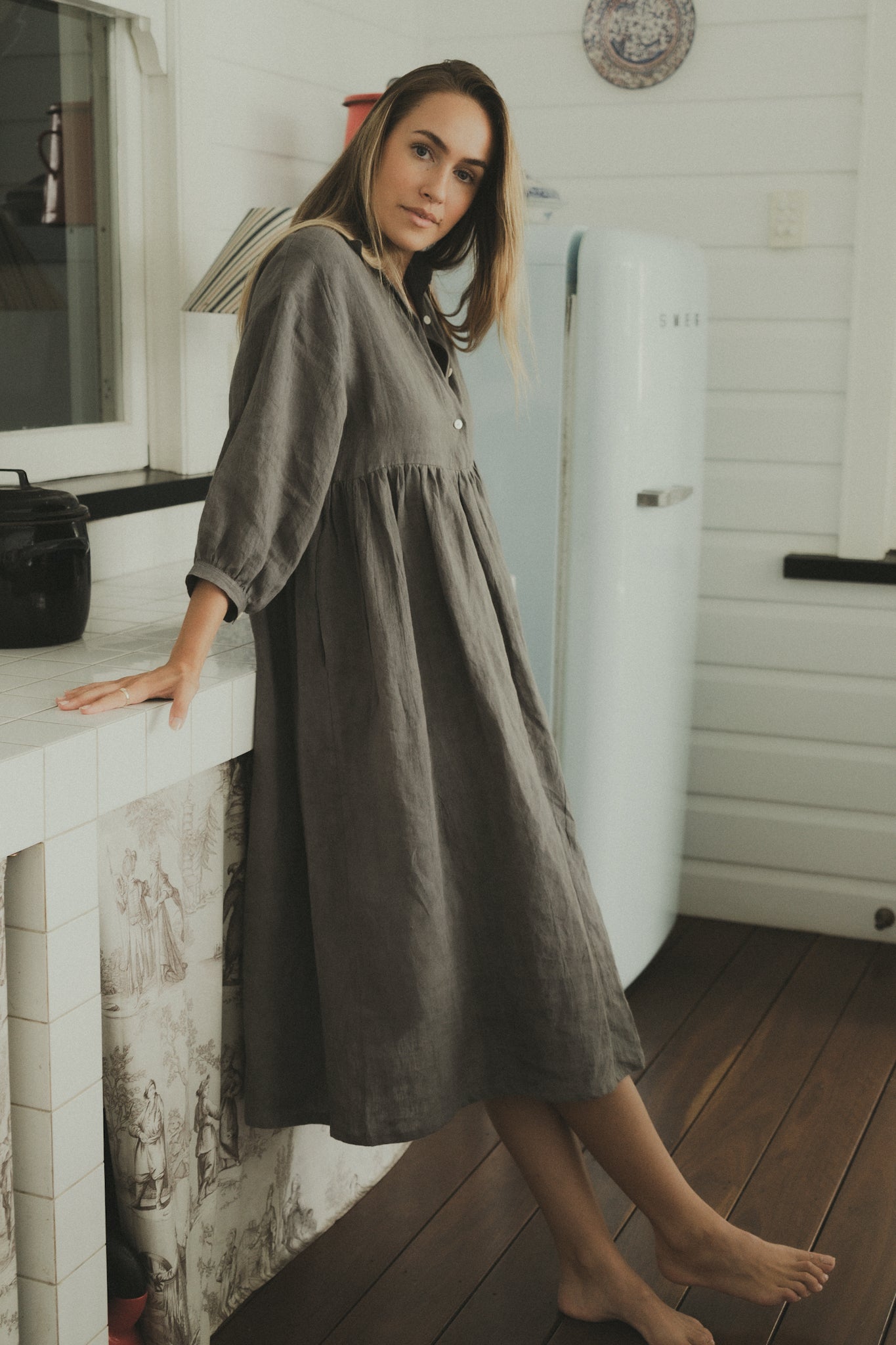 Grace dress - slate grey