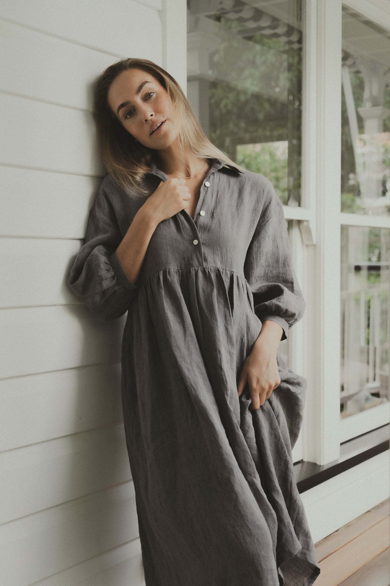 Grace dress - slate grey