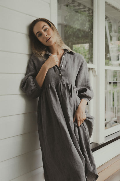 Grace dress - slate grey